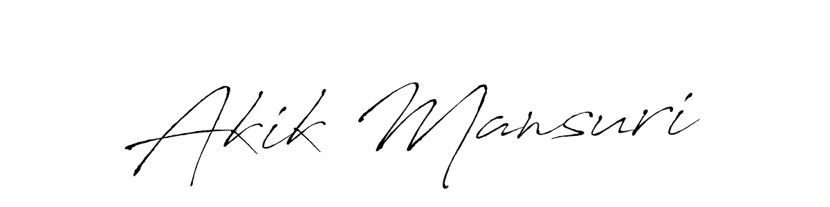 Also You can easily find your signature by using the search form. We will create Akik Mansuri name handwritten signature images for you free of cost using Antro_Vectra sign style. Akik Mansuri signature style 6 images and pictures png