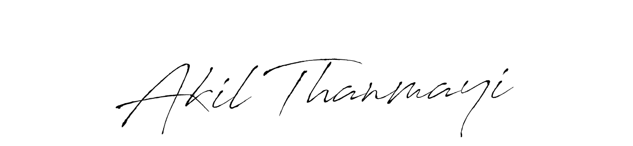 Design your own signature with our free online signature maker. With this signature software, you can create a handwritten (Antro_Vectra) signature for name Akil Thanmayi. Akil Thanmayi signature style 6 images and pictures png