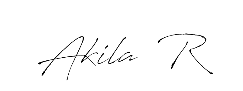 Akila  R stylish signature style. Best Handwritten Sign (Antro_Vectra) for my name. Handwritten Signature Collection Ideas for my name Akila  R. Akila  R signature style 6 images and pictures png