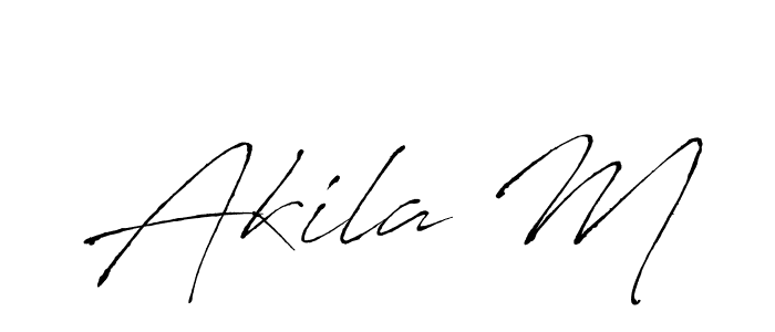 Use a signature maker to create a handwritten signature online. With this signature software, you can design (Antro_Vectra) your own signature for name Akila M. Akila M signature style 6 images and pictures png