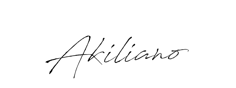 Make a beautiful signature design for name Akiliano. With this signature (Antro_Vectra) style, you can create a handwritten signature for free. Akiliano signature style 6 images and pictures png