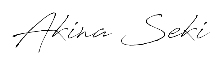 The best way (Antro_Vectra) to make a short signature is to pick only two or three words in your name. For converting this name Akina Seki. Akina Seki signature style 6 images and pictures png