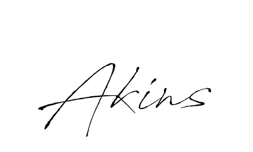 Akins stylish signature style. Best Handwritten Sign (Antro_Vectra) for my name. Handwritten Signature Collection Ideas for my name Akins. Akins signature style 6 images and pictures png