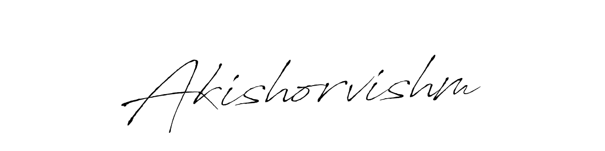 Make a beautiful signature design for name Akishorvishm. With this signature (Antro_Vectra) style, you can create a handwritten signature for free. Akishorvishm signature style 6 images and pictures png