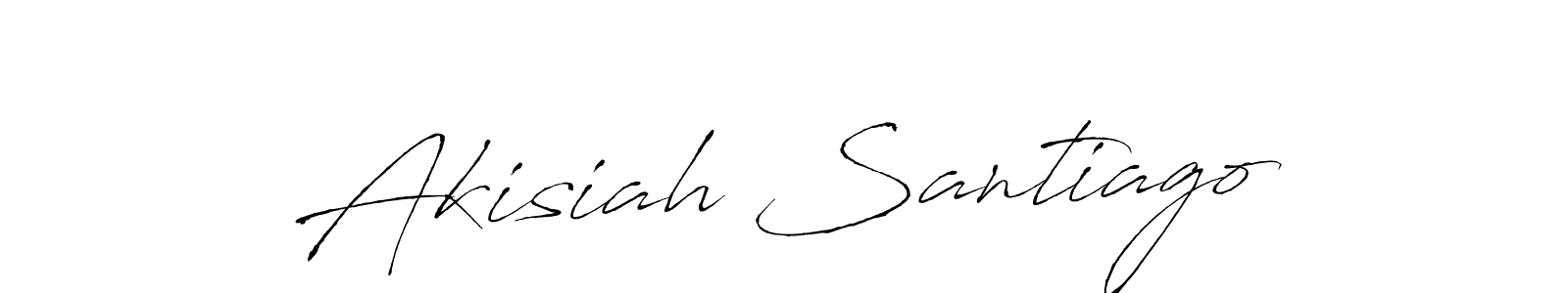 How to make Akisiah Santiago signature? Antro_Vectra is a professional autograph style. Create handwritten signature for Akisiah Santiago name. Akisiah Santiago signature style 6 images and pictures png