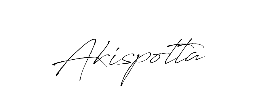 How to make Akispotta name signature. Use Antro_Vectra style for creating short signs online. This is the latest handwritten sign. Akispotta signature style 6 images and pictures png