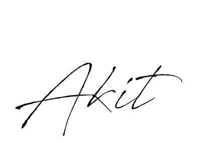 Design your own signature with our free online signature maker. With this signature software, you can create a handwritten (Antro_Vectra) signature for name Akit. Akit signature style 6 images and pictures png