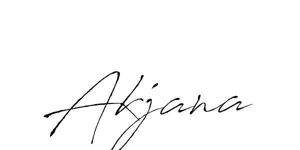 Also we have Akjana name is the best signature style. Create professional handwritten signature collection using Antro_Vectra autograph style. Akjana signature style 6 images and pictures png