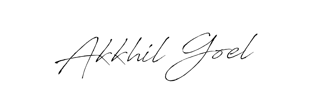 Design your own signature with our free online signature maker. With this signature software, you can create a handwritten (Antro_Vectra) signature for name Akkhil Goel. Akkhil Goel signature style 6 images and pictures png