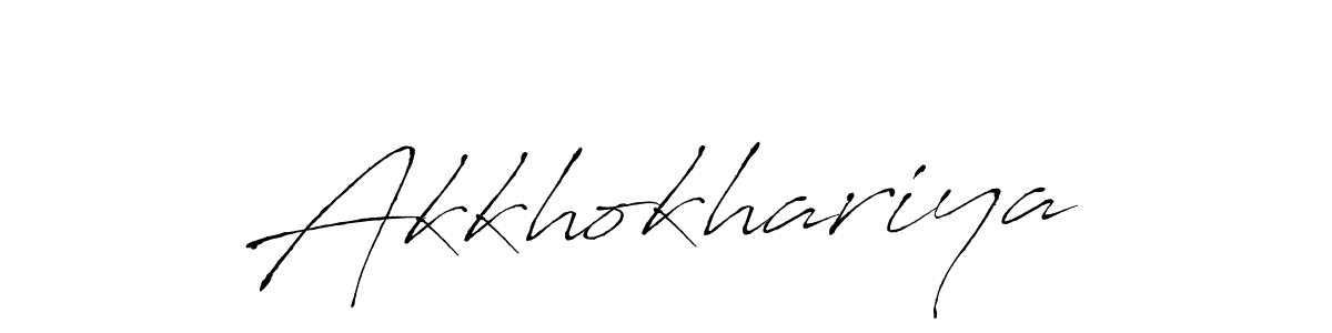 Make a beautiful signature design for name Akkhokhariya. With this signature (Antro_Vectra) style, you can create a handwritten signature for free. Akkhokhariya signature style 6 images and pictures png