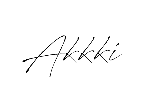 Design your own signature with our free online signature maker. With this signature software, you can create a handwritten (Antro_Vectra) signature for name Akkki. Akkki signature style 6 images and pictures png
