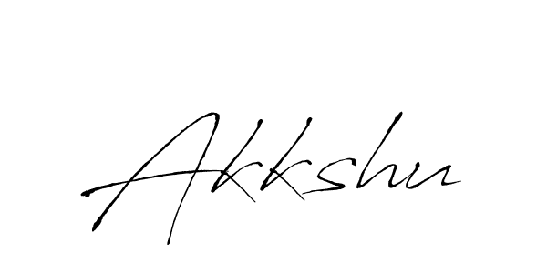 Design your own signature with our free online signature maker. With this signature software, you can create a handwritten (Antro_Vectra) signature for name Akkshu. Akkshu signature style 6 images and pictures png