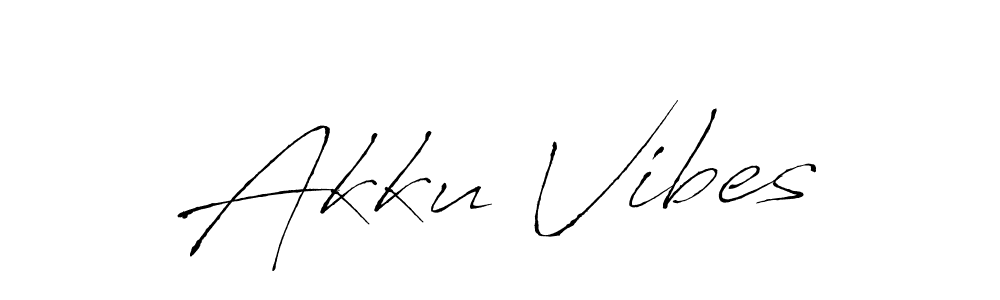 Use a signature maker to create a handwritten signature online. With this signature software, you can design (Antro_Vectra) your own signature for name Akku Vibes. Akku Vibes signature style 6 images and pictures png