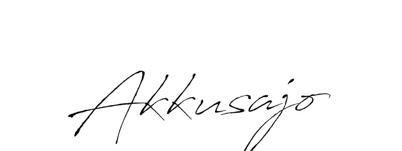 Design your own signature with our free online signature maker. With this signature software, you can create a handwritten (Antro_Vectra) signature for name Akkusajo. Akkusajo signature style 6 images and pictures png