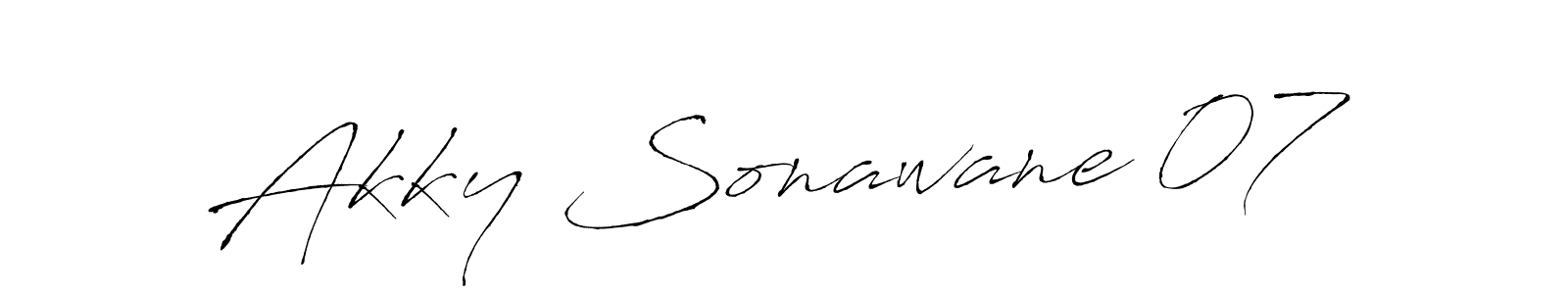 How to make Akky Sonawane 07 signature? Antro_Vectra is a professional autograph style. Create handwritten signature for Akky Sonawane 07 name. Akky Sonawane 07 signature style 6 images and pictures png