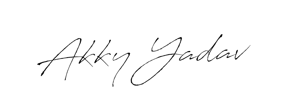 You should practise on your own different ways (Antro_Vectra) to write your name (Akky Yadav) in signature. don't let someone else do it for you. Akky Yadav signature style 6 images and pictures png