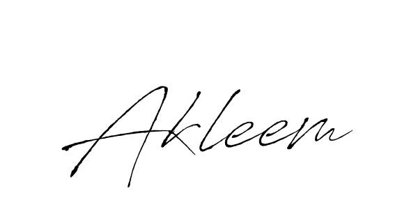 Design your own signature with our free online signature maker. With this signature software, you can create a handwritten (Antro_Vectra) signature for name Akleem. Akleem signature style 6 images and pictures png