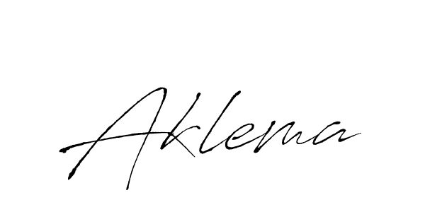 How to make Aklema signature? Antro_Vectra is a professional autograph style. Create handwritten signature for Aklema name. Aklema signature style 6 images and pictures png