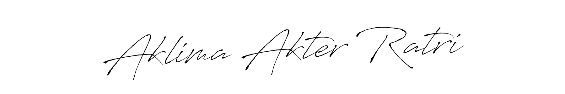 Aklima Akter Ratri stylish signature style. Best Handwritten Sign (Antro_Vectra) for my name. Handwritten Signature Collection Ideas for my name Aklima Akter Ratri. Aklima Akter Ratri signature style 6 images and pictures png