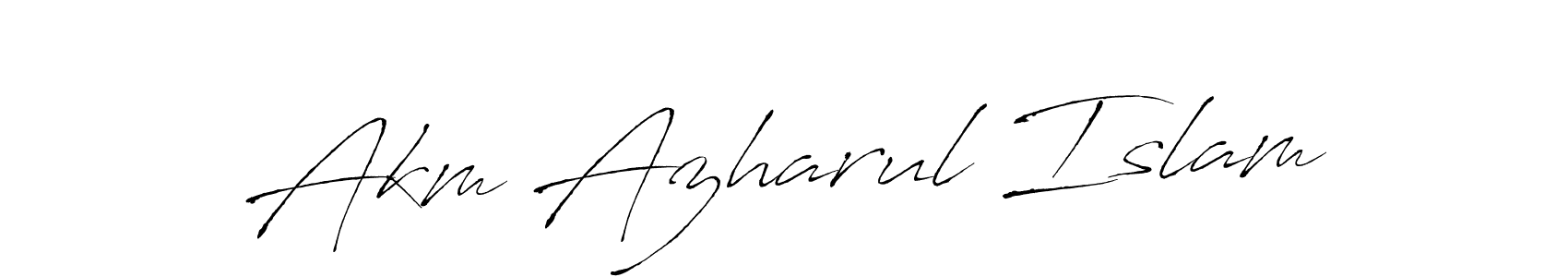 Also we have Akm Azharul Islam name is the best signature style. Create professional handwritten signature collection using Antro_Vectra autograph style. Akm Azharul Islam signature style 6 images and pictures png