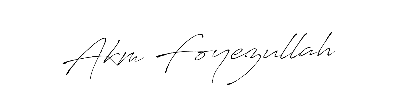 Also we have Akm Foyezullah name is the best signature style. Create professional handwritten signature collection using Antro_Vectra autograph style. Akm Foyezullah signature style 6 images and pictures png