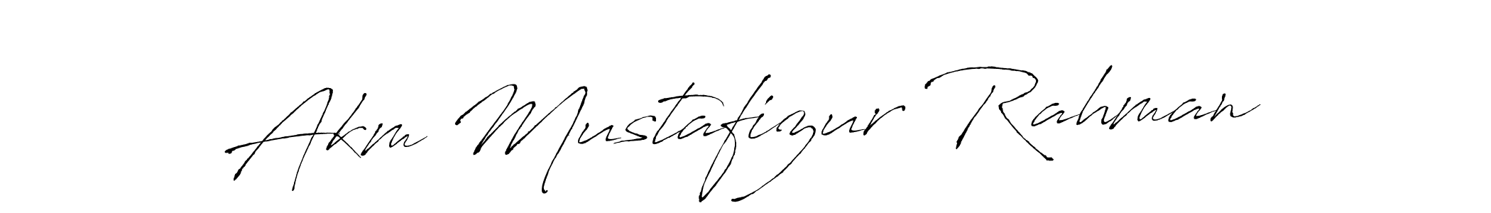 Create a beautiful signature design for name Akm Mustafizur Rahman. With this signature (Antro_Vectra) fonts, you can make a handwritten signature for free. Akm Mustafizur Rahman signature style 6 images and pictures png