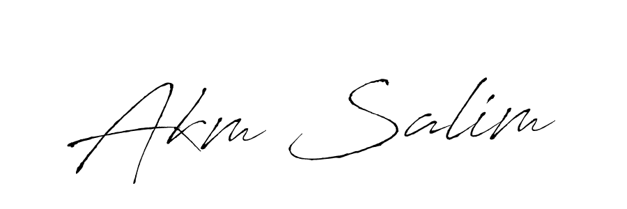 You should practise on your own different ways (Antro_Vectra) to write your name (Akm Salim) in signature. don't let someone else do it for you. Akm Salim signature style 6 images and pictures png