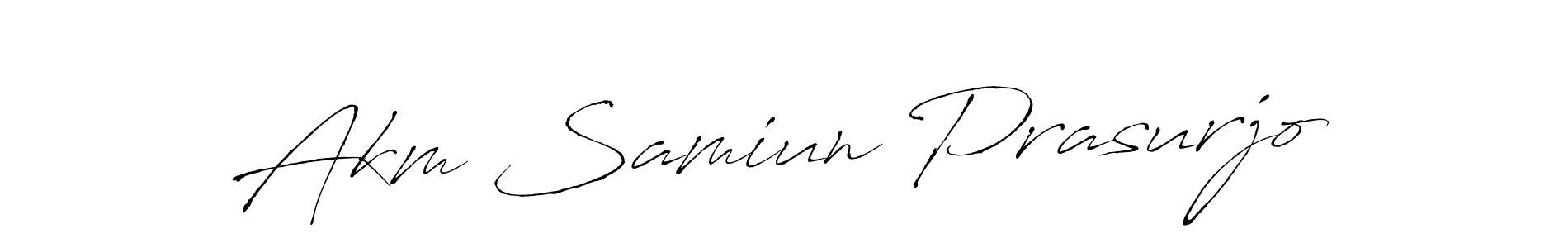 Make a beautiful signature design for name Akm Samiun Prasurjo. Use this online signature maker to create a handwritten signature for free. Akm Samiun Prasurjo signature style 6 images and pictures png