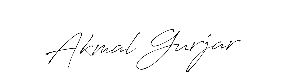 Make a beautiful signature design for name Akmal Gurjar. With this signature (Antro_Vectra) style, you can create a handwritten signature for free. Akmal Gurjar signature style 6 images and pictures png