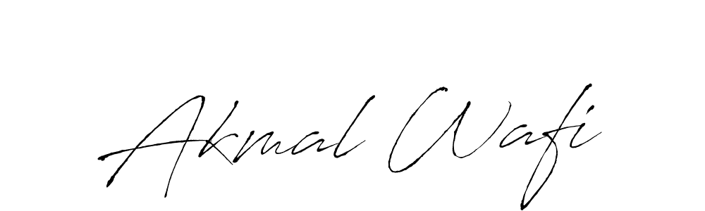 Akmal Wafi stylish signature style. Best Handwritten Sign (Antro_Vectra) for my name. Handwritten Signature Collection Ideas for my name Akmal Wafi. Akmal Wafi signature style 6 images and pictures png