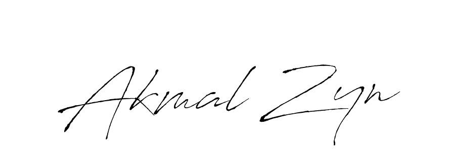 Create a beautiful signature design for name Akmal Zyn. With this signature (Antro_Vectra) fonts, you can make a handwritten signature for free. Akmal Zyn signature style 6 images and pictures png
