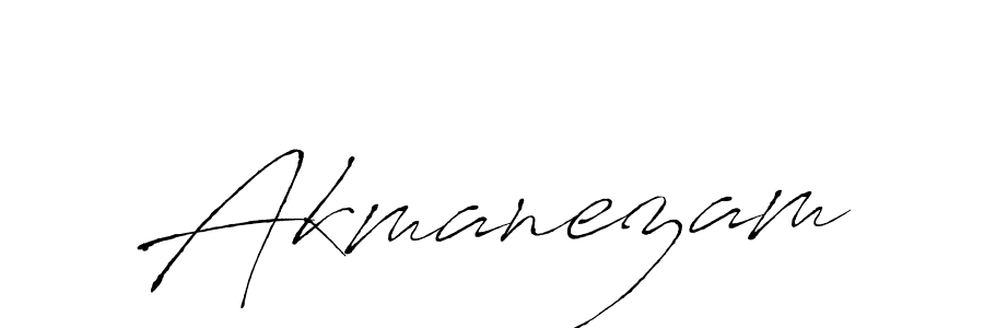Design your own signature with our free online signature maker. With this signature software, you can create a handwritten (Antro_Vectra) signature for name Akmanezam. Akmanezam signature style 6 images and pictures png