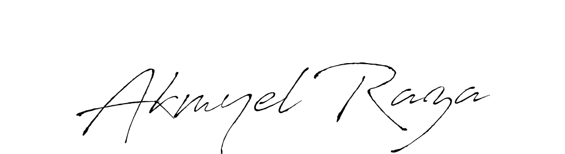 Antro_Vectra is a professional signature style that is perfect for those who want to add a touch of class to their signature. It is also a great choice for those who want to make their signature more unique. Get Akmyel Raza name to fancy signature for free. Akmyel Raza signature style 6 images and pictures png