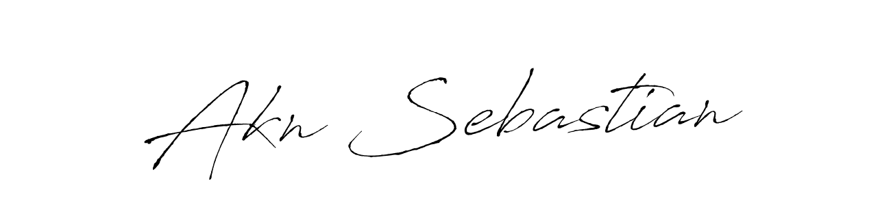 Akn Sebastian stylish signature style. Best Handwritten Sign (Antro_Vectra) for my name. Handwritten Signature Collection Ideas for my name Akn Sebastian. Akn Sebastian signature style 6 images and pictures png