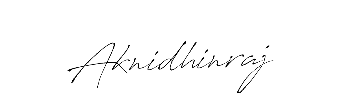 How to make Aknidhinraj signature? Antro_Vectra is a professional autograph style. Create handwritten signature for Aknidhinraj name. Aknidhinraj signature style 6 images and pictures png