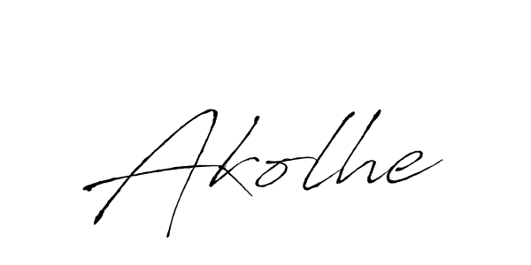 How to make Akolhe signature? Antro_Vectra is a professional autograph style. Create handwritten signature for Akolhe name. Akolhe signature style 6 images and pictures png