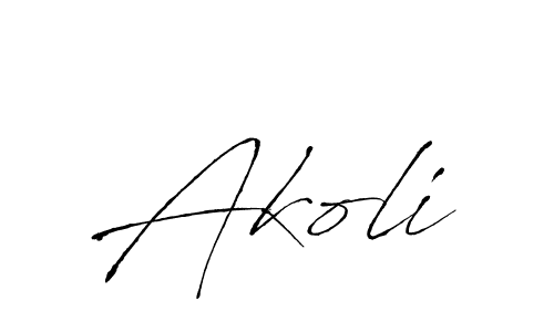 How to Draw Akoli signature style? Antro_Vectra is a latest design signature styles for name Akoli. Akoli signature style 6 images and pictures png