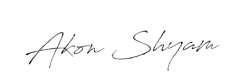 Also we have Akon Shyam name is the best signature style. Create professional handwritten signature collection using Antro_Vectra autograph style. Akon Shyam signature style 6 images and pictures png