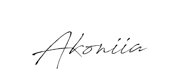 How to make Akoniia signature? Antro_Vectra is a professional autograph style. Create handwritten signature for Akoniia name. Akoniia signature style 6 images and pictures png