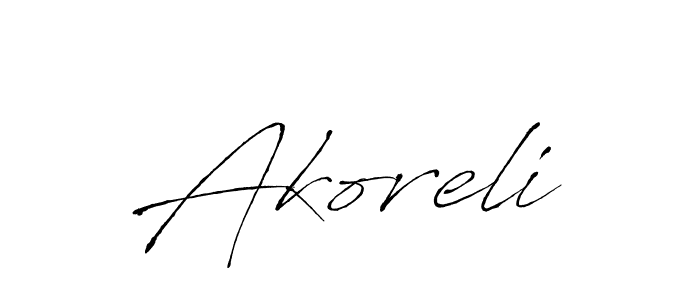 How to make Akoreli name signature. Use Antro_Vectra style for creating short signs online. This is the latest handwritten sign. Akoreli signature style 6 images and pictures png