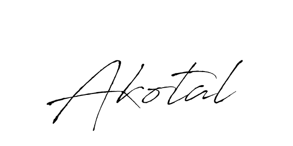 Make a beautiful signature design for name Akotal. With this signature (Antro_Vectra) style, you can create a handwritten signature for free. Akotal signature style 6 images and pictures png