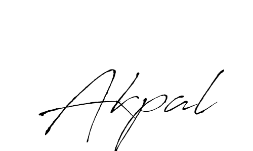 Design your own signature with our free online signature maker. With this signature software, you can create a handwritten (Antro_Vectra) signature for name Akpal. Akpal signature style 6 images and pictures png