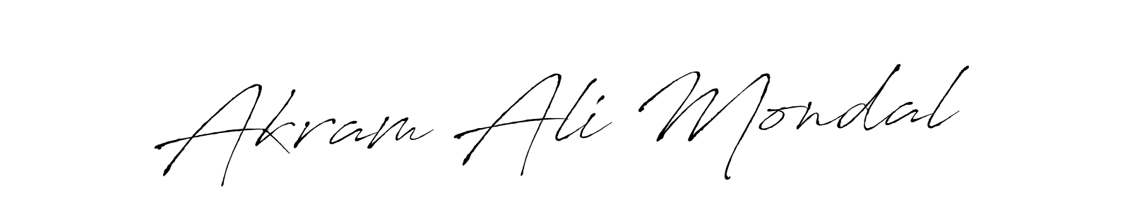 Design your own signature with our free online signature maker. With this signature software, you can create a handwritten (Antro_Vectra) signature for name Akram Ali Mondal. Akram Ali Mondal signature style 6 images and pictures png