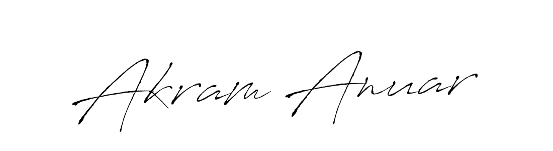 Also we have Akram Anuar name is the best signature style. Create professional handwritten signature collection using Antro_Vectra autograph style. Akram Anuar signature style 6 images and pictures png