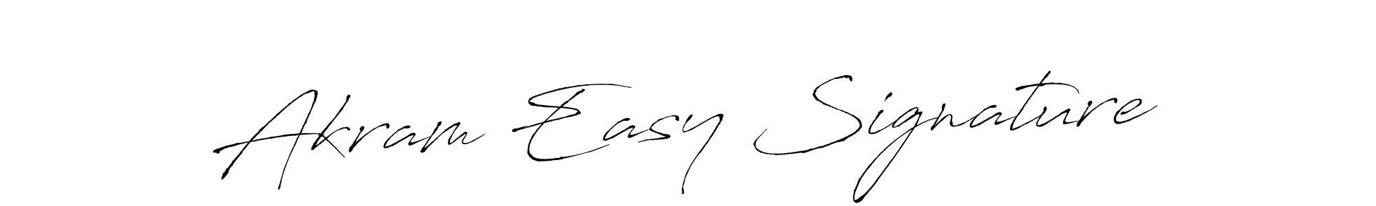 How to make Akram Easy Signature name signature. Use Antro_Vectra style for creating short signs online. This is the latest handwritten sign. Akram Easy Signature signature style 6 images and pictures png