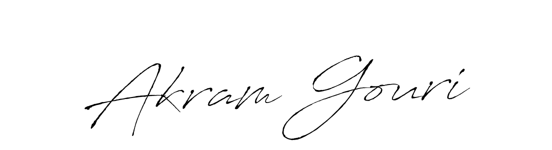 Also we have Akram Gouri name is the best signature style. Create professional handwritten signature collection using Antro_Vectra autograph style. Akram Gouri signature style 6 images and pictures png