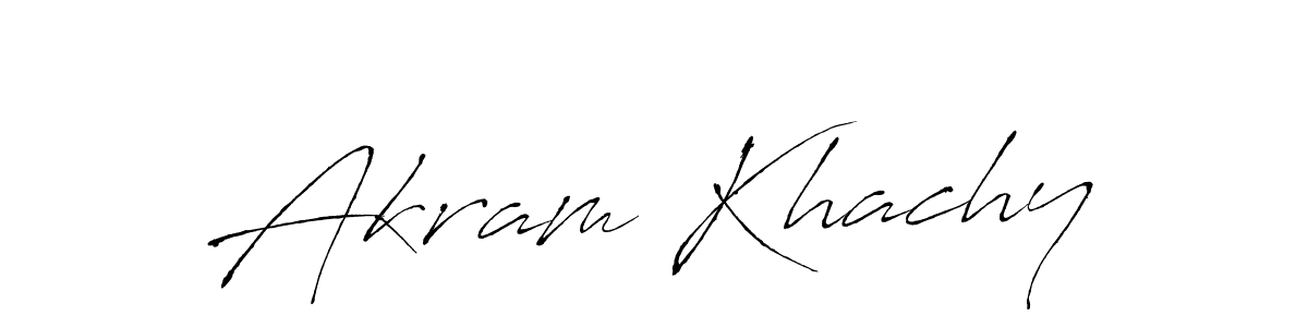 Make a beautiful signature design for name Akram Khachy. With this signature (Antro_Vectra) style, you can create a handwritten signature for free. Akram Khachy signature style 6 images and pictures png