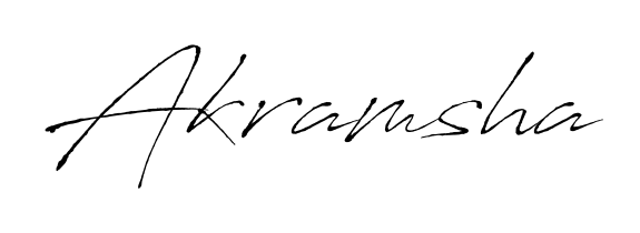 Upgrade your professional image with Akramsha signature created with Antro_Vectra font. Fast, free, and watermark-free download. Akramsha signature style 6 images and pictures png