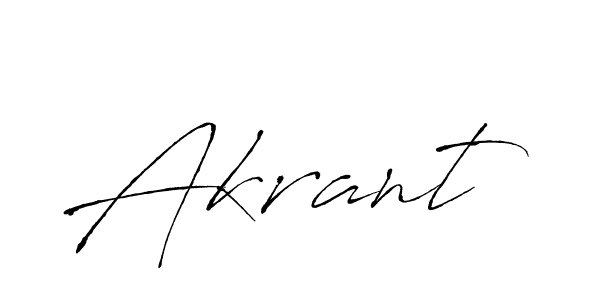 Design your own signature with our free online signature maker. With this signature software, you can create a handwritten (Antro_Vectra) signature for name Akrant. Akrant signature style 6 images and pictures png