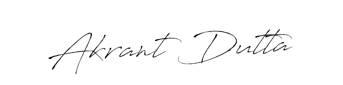 Create a beautiful signature design for name Akrant Dutta. With this signature (Antro_Vectra) fonts, you can make a handwritten signature for free. Akrant Dutta signature style 6 images and pictures png